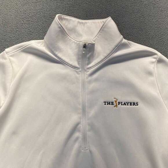 Nike Sweater Womens Large White Therma Fit Golf Half Zip Pullover Fleece Mock - Picture 10 of 14